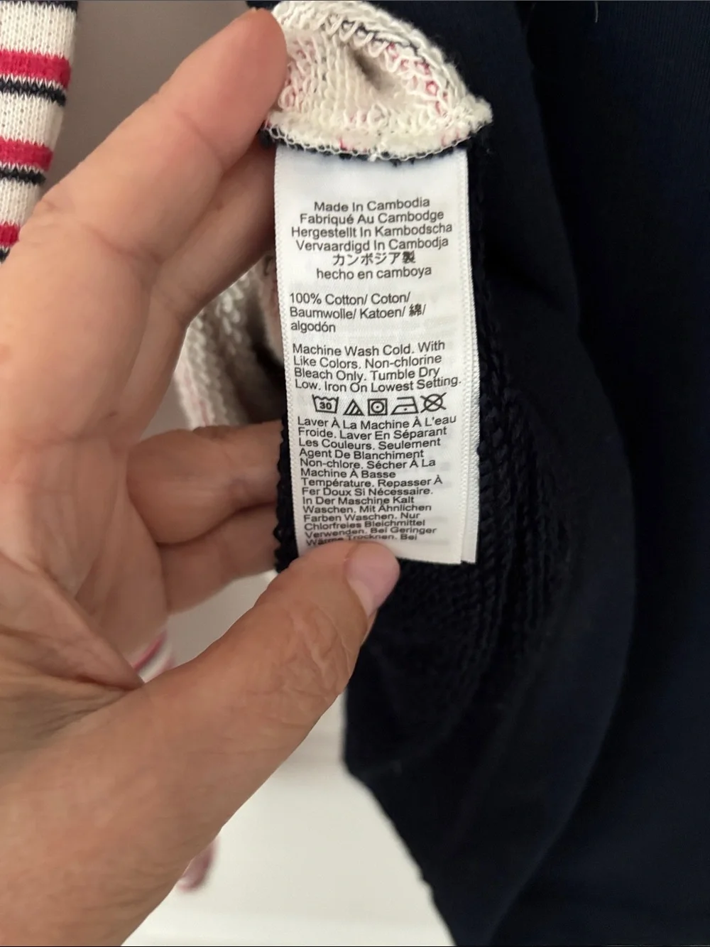 J. Crew Heritage Red & White Striped terry Crewneck Sweater